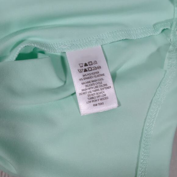 Tommy Bahama Golf Short‎ Sleeve Print Collar Shirt Mint L NWT | 1/4 Zip Perf Top - Picture 8 of 8